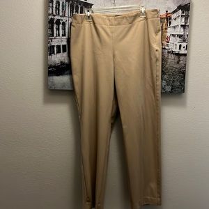 #147Talbots kaki pants size 14p 48%polyester,47%rayon,5% spandex